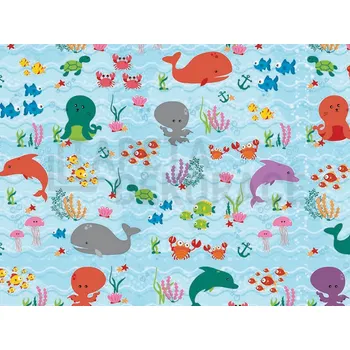 Tapeta Samolepící tapeta Moře, mořský svět, 45 cm x 2 m, dětský vzor 14046 / kusová samolepicí fólie a tapety Venilia / Gekkofix