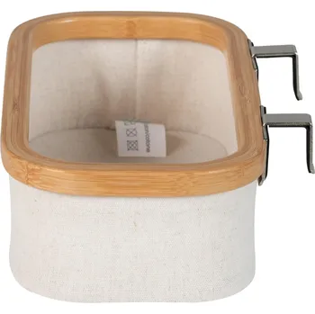 Úložný box Béžový bavlněný závěsný úložný box Quax Stella 22 x 12 cm