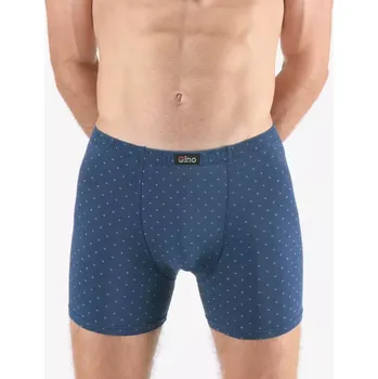 Boxerky GINA pánské boxerky delší nohavička, šité, s potiskem 74172P tm.popel sv. šedá 54/56