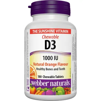Webber Naturals D3 1000 IU 180 tbl natural orange
