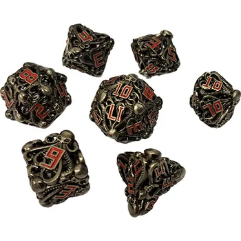 Příslušenství k deskovým hrám imago Sada kovových kostek - Metalický Cthulhu