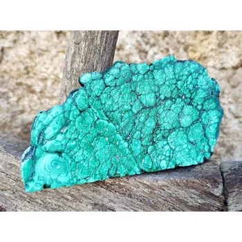 Přírodní kámen Malachitový leštěný plátek 268g