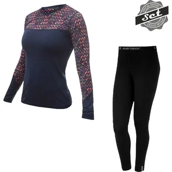 Sportovní oblečení SENSOR SET MERINO IMPRESS dámský dl. rukáv + spodky