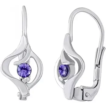 Náušnice Zlaté náušnice Marlen z bílého zlata s přírodním tanzanitem SILVEGOG35008TNZGW