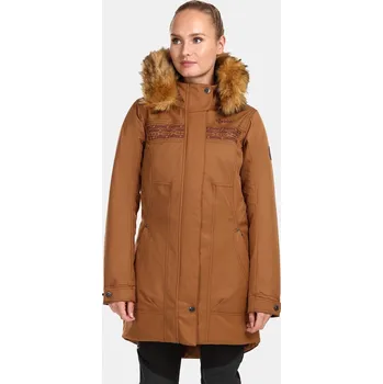 Dámský zimní kabát Kilpi Peru-W hnědá 3XL