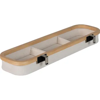 Úložný box Béžový bavlněný závěsný úložný box Quax Stella 45 x 12 cm