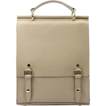 Městský batoh Dámský kožený batoh Luka 19-66 tmavě béžový