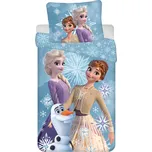 Dětské povlečení FROZEN White Snowflake 140x200 cm a 70x90 cm