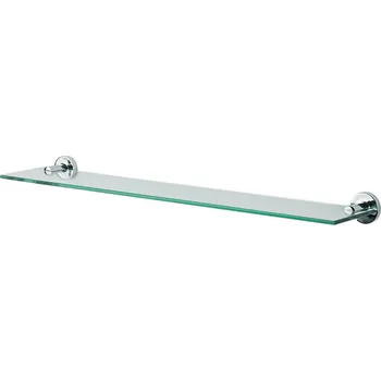 Koupelnový nábytek Spirella nástěnná polička ATLANTIC, chromovaná ocel, sklo, 40 cm