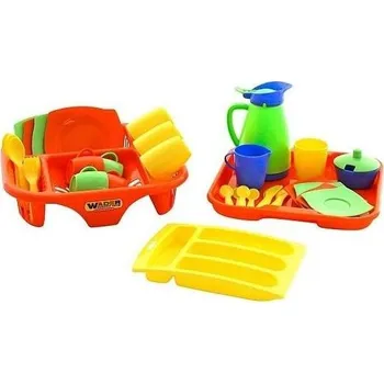 Dětská kuchyňka Sada nádobíčko Alice s tácem, odkapávačem a příb. sadou /1+ ***