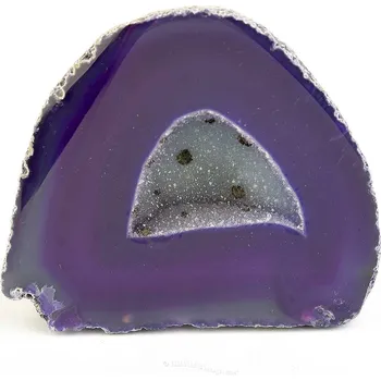 Přírodní kámen Geoda fialový achát (Brazílie) 152g