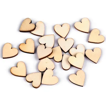 Dřevěné srdce k nalepení / dozdobení
