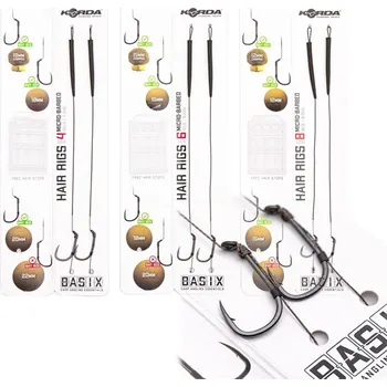 Rybářský háček Korda Basix Hair Rigs Wide Gape
