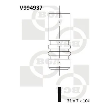 Ventil motoru Sací ventil BGA V994937