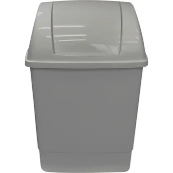 Odpadkový koš Koš na odpad KLIP plast 26 l stříbrný