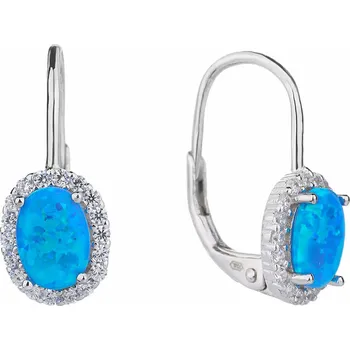 Náušnice Bealio BEALIO Stříbrné náušnice KRÁLOVSKÉ modrý OPÁL 03-04551-1198