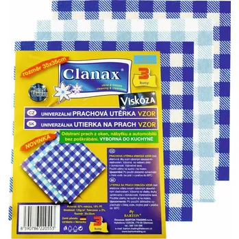 Kartáč na nádobí Utěrka viskóza VZOR 35x35cm 125g - 3ks - MIX BAREV