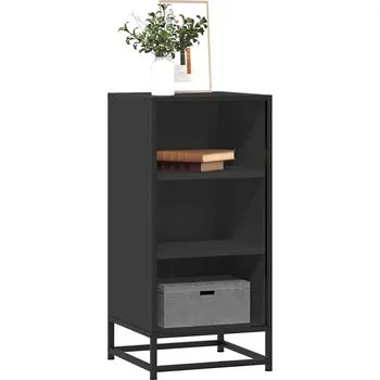 přebalovací pult a komoda Příborník černý 35,5 x 35 x 76 cm kompozitní dřevo a kov Černý 848949