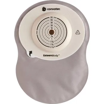 Plynová maska Sáček 1D Esteem Body Soft Convex uzavřený—Hloubka 4 mm, V2/10-35 mm, šedý, s okénkem, standard, 30 ks