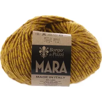 Příze Borgo de Pazzi Mara 3 Hořčicová (Zimní směsová příze Mara Hořčicová)