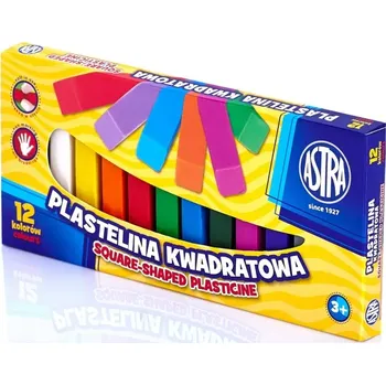 Modelovací hmota ASTRA Plastelína hranatá 12 barev, 83813908