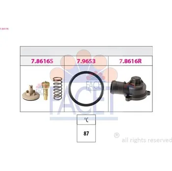 Automobilové těsnění Termostat, chladivo FACET 7.8617K