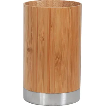 Držák na kartáček MSV kelímek BAMBOU, bambus, ocel