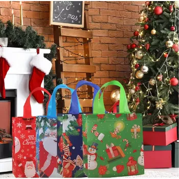 Dárková taška Vánoční dárková taška - ČERVENÁ -1 kus (Značka: HAPPY LIFT)