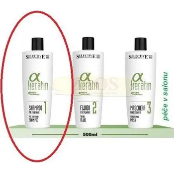 Šampon Selective Alfa keratin - Čistící šampon pro předběžné ošetření 500ml