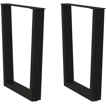 Stolová podnož OMAXI Nohy k jídelnímu stolu ve tvaru V, 2 ks, černé, 60 x (72-73,3) cm, ocel 958052
