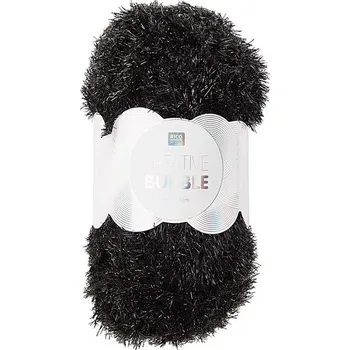 Příze Rico design háčkovací příze na výrobu žínek Creative Bubble odstín 012 černá