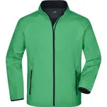 James&Nicholson Pánská softshellová bunda JN1130 Green-Navy 3XL