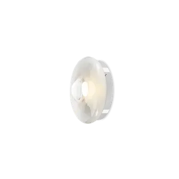 Bomma Luxusní stropní, nástěnné svítidlo Orbital ⌀ 36 cm Povrch Montury: Stříbrná, Barva skla: Polární bílá