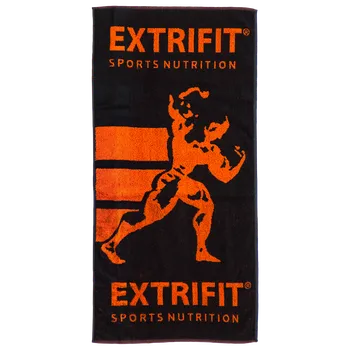 Ručník Extrifit Ručník bílo-oranžový 50 x 100 cm Barva: černá