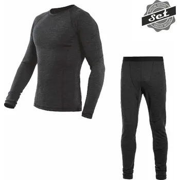Pánské termo spodní prádlo SENSOR SET Merino Bold pánský dlouhý rukáv + spodky