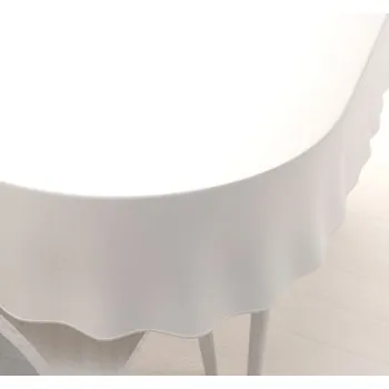 ubrus Sametový oválný ubrus Velvet Premium SVP-024 Krémově bílý 100x140 cm