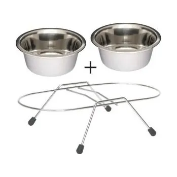 Miska pro psa JAKS Nerezové misky pro psy na stojanu Velikost: M