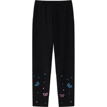 DÍVČÍ ZATEPLENÉ LEGÍNY T2424 VELIKOSTI 98-122 Velikost: 92/98, Barva: Černá