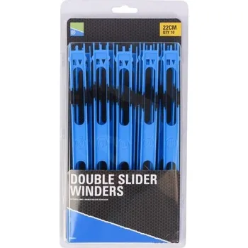 PRESTON - Kostřička Double Slider Winders 22 cm 10 ks Modrá