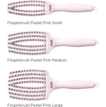 kartáč na vlasy Olivia Garden Fingerbrush COMBO Pastel Pink Medium