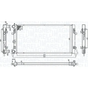 Chladič motoru Chladič, chlazení motoru MAGNETI MARELLI 350213182300