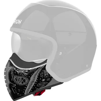 Příslušenství k helmě na motorku bradový chránič pro přilbu J110, AIROH (Paesly - černý lesklý)