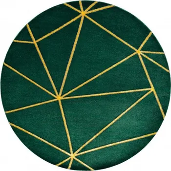 Koberec Kusový koberec Emerald 1013 green and gold kruh, Varianta 120x120 (průměr) kruh