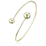 MINET Elegantní pozlacený pevný stříbrný náramek