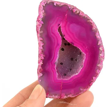Přírodní kámen Geoda s dutinou z růžového achátu 182g (Brazílie)