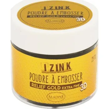 Embosovací prášek Aladine 25 ml - gold extra fine zlatá detailní -