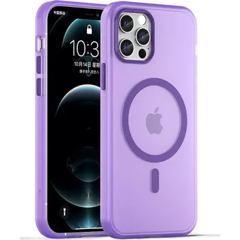 Pouzdro na mobilní telefon Kryt na iPhone 12 / 12 Pro gumový Candy (podpora MagSafe) fialový