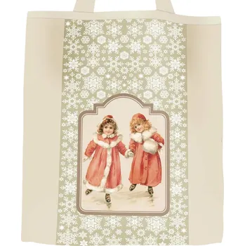 Nákupní taška Plátěná nákupní taška, Holčičky na bruslích