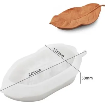 Výtvárné potřeby PourArt Silikonová forma JA136 Dekorace dóza list 246x115mm