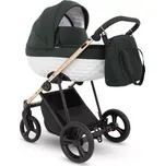 CAMARELO kombinovaný kočárek Azzu 03 tmavě zelená, bílá